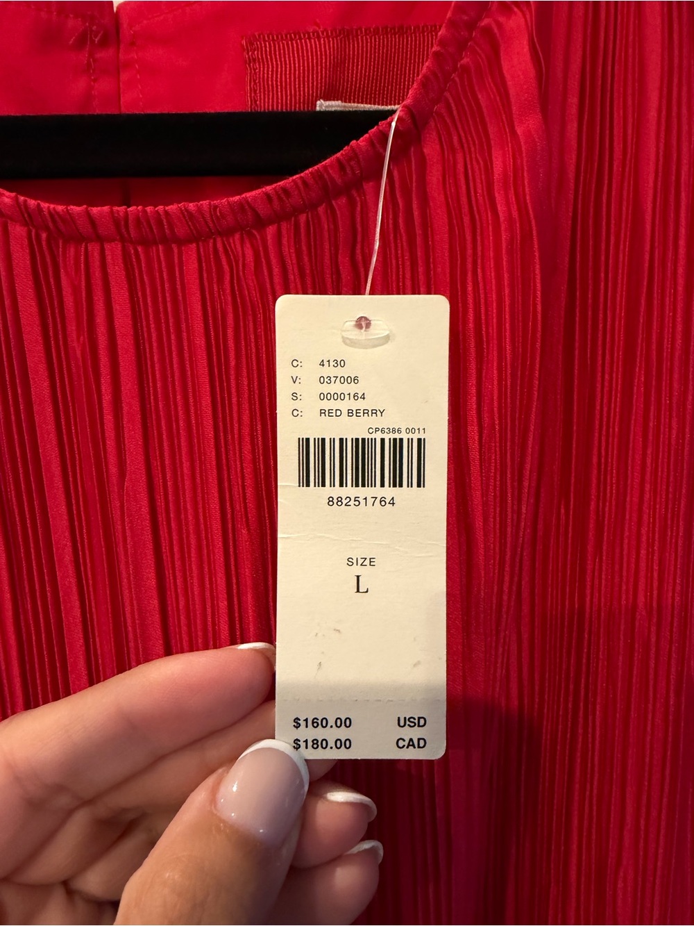 NWT By Anthropologie Cap Sleeve Plisse Fuchsia Mini Dress L - Picture 4 of 9